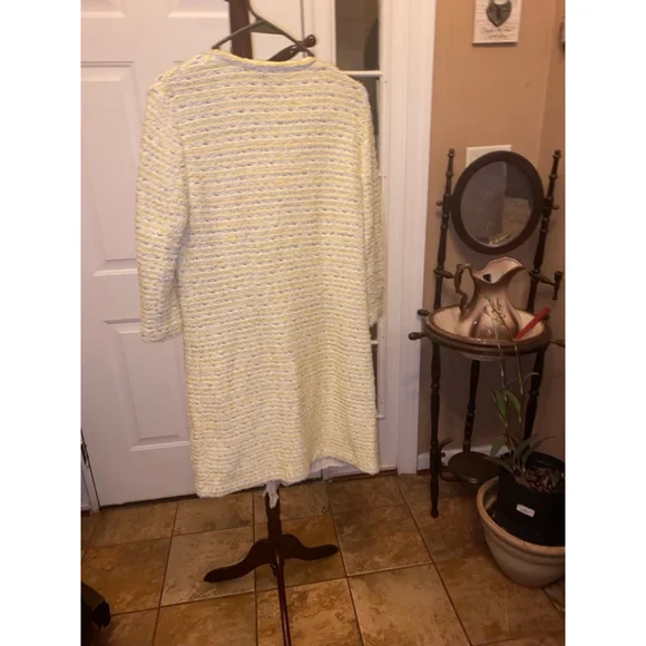 Women's St. John Jacket Size 6 Yellow & White - Picture 7 of 7